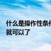 什么是操作性条件反射我要的是概念，谢谢就直接说什么是就可以了