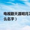 电视剧天涯明月刀片尾曲（藩志文版天涯明月刀片尾曲叫什么名字）