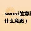 sword的意思是什么（sword with sauce是什么意思）