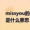 missyou的中文是什么（missyou翻译中文是什么意思）