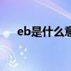 eb是什么意思的缩写（eb是什么意思）