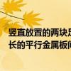 竖直放置的两块足够大的带电平行板（竖直放置的两块足够长的平行金属板间有匀强电场）