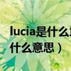 lucia是什么意思中文翻译（Luvthematic 是什么意思）