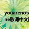 youarenotalone歌词中文（youarenotalone歌词中文翻译）