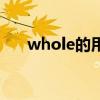 whole的用法和时态（whole的用法）