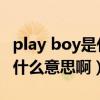 play boy是什么意思?怎么读?（play boy 是什么意思啊）