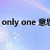 only one 意思（Only one解释中文是什么）