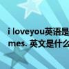 i loveyou英语是什么意思（I love you three thousand times. 英文是什么意思）