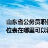 山东省公务员职位表2023查询官网（2013山东省公务员职位表在哪里可以看到）