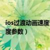 ios过渡动画速度调整（ios7.0.3有什么选项能够设置动画速度参数）