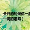 分开的时候你一滴眼泪没流是什么歌（给你一百块,可以买你一滴眼泪吗）