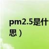 pm2.5是什么意思指什么（pm2.5是什么意思）