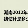 湖南2012年高考（2012湖南省高考录取分数线估计是多少）