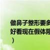 做鼻子整形要多少钱（假体隆鼻整形费用多少钱天生鼻子不好看现在假体隆鼻那么流行请问假体隆鼻整形费用多少钱呢）