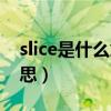 slice是什么意思中文翻译成（slice是什么意思）