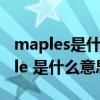 maples是什么意思中文翻译（splated maple 是什么意思啊）