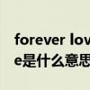 forever love是什么意思中文（forever love是什么意思）