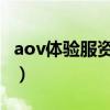 aov体验服资格申请（AVA体验服转换器谁有）