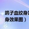 鸽子血纹身效果图平常能看到吗?（鸽子血纹身效果图）