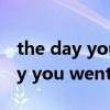 the day you went away歌词中文（the day you went away歌词）