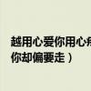 越用心爱你用心疼你你却偏要走视频（越用心爱你用心疼你你却偏要走）