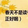 春天不是读书时 夏日炎炎正好眠（夏日炎炎正好眠）