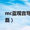 mc蓝观音骂mc红观音搞笑（mc蓝观音骂洪磊）