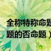 全称特称命题的否命题怎么判断（全称特称命题的否命题）