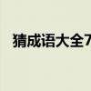 猜成语大全700个（猜成语大全四字成语）