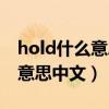 hold什么意思中文翻译成为英文（hold什么意思中文）