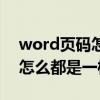 word页码怎么都是一样的数字（word页码怎么都是一样的）