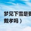 梦见下雪是要戴孝吗周公解梦（梦见下雪是要戴孝吗）