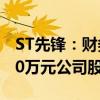 ST先锋：财务总监叶林玲拟增持100万元-200万元公司股份