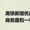 高铁新增优选一等座 12306证实：票价介于商务座和一等座之间