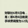 财联社6月5日电，上期所发布通知，经研究决定，自2024年6月7日交易（即6月6日晚夜盘）起：天然橡胶期货RU2409合约日内平今仓交易手续费调整为12元/手。