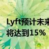 Lyft预计未来三年的总预订额的复合年增长率将达到15%