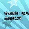 锌业股份：拟3亿元投资设立全资子公司葫芦岛博骏冶金制品有限公司