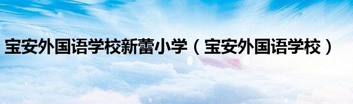 宝安区新蕾幼儿园是公立还是私立（宝安区新蕾幼儿园招生条件）