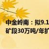 中金岭南：拟9.13亿元投建凡口铅锌矿资源整合Ⅰ期狮岭东矿段30万吨/年扩建项目