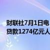 财联社7月1日电，央行称，6月三政策银行净归还抵押补充贷款1274亿元人民币。