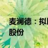 麦澜德：拟以2000万元-4000万元回购公司股份