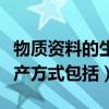 物质资料的生产方式包括哪些（物质资料的生产方式包括）