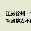 江苏徐州：首套房最低首付比例由不低于20%调整为不低于15%