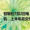 财联社7月2日电，消息人士表示，空客在6月交付约67架飞机，上半年总交付量达到约323架。