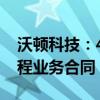 沃顿科技：4月—6月新签1.88亿元膜分离工程业务合同