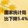 国家统计局：6月下旬生猪（外三元）价格环比下降5.4%