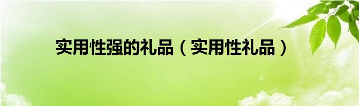 实用礼品清单（实用性的礼物有哪些）