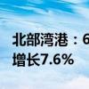 北部湾港：6月货物吞吐量3033.97万吨 同比增长7.6%