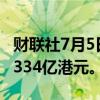 财联社7月5日电，百望云将在香港IPO筹资3.334亿港元。