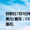 财联社7月5日电，COMEX黄金期货收跌0.17%，报2365.3美元/盎司；COMEX白银期货收跌0.49%，报30.69美元/盎司。